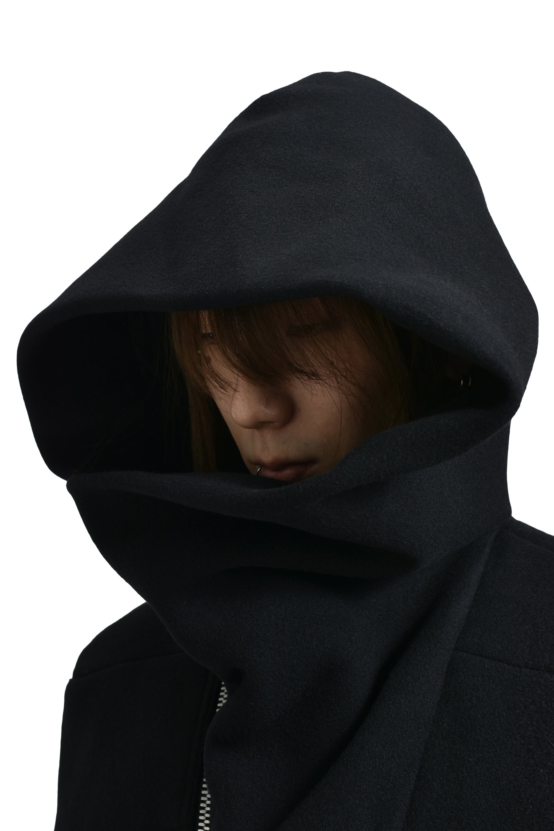 CROPPED HOODED FLIGHT / BLACK