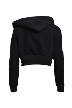 CROPPED HOODED FLIGHT / BLACK