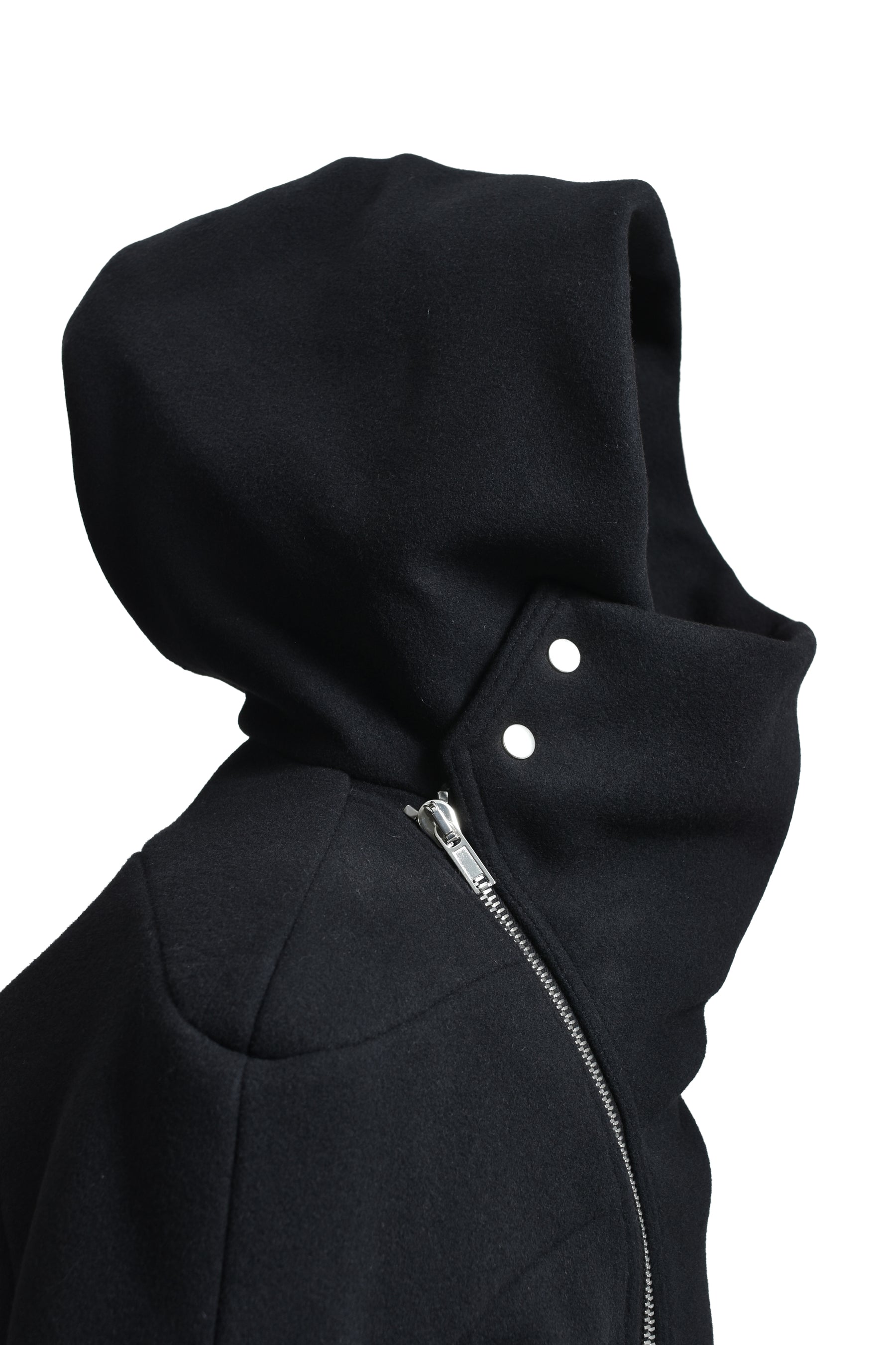 Rick Owens リックオウエンス FW25 CROPPED HOODED FLIGHT / BLK