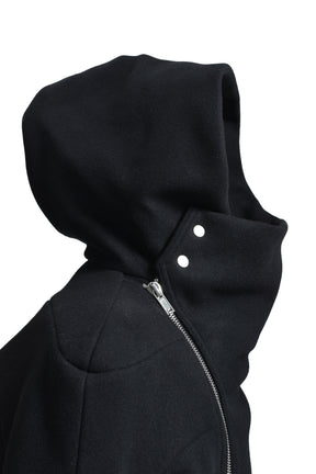 CROPPED HOODED FLIGHT / BLACK
