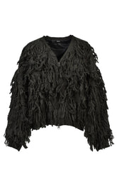 LOOP KNIT CARDIGAN / BLK