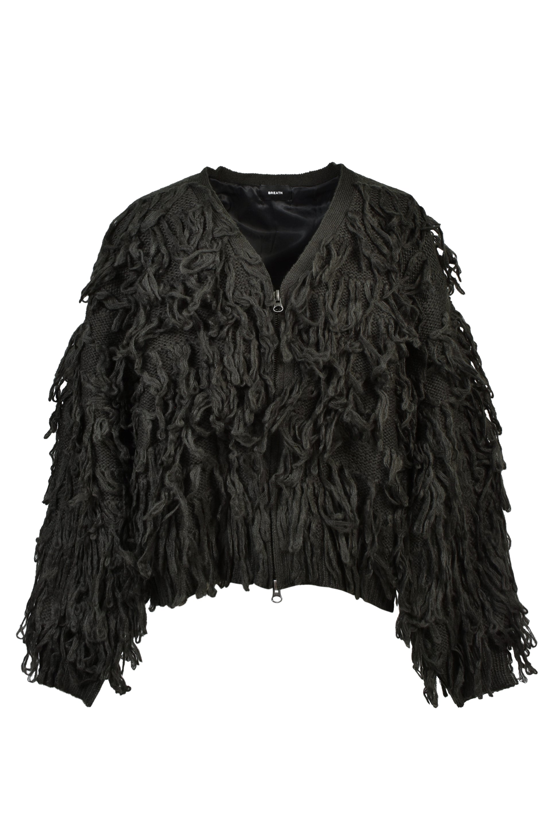 LOOP KNIT CARDIGAN / BLK