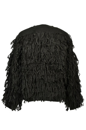 LOOP KNIT CARDIGAN / BLK