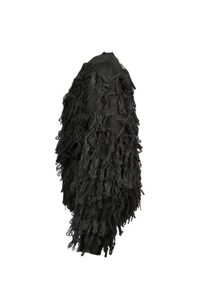 LOOP KNIT CARDIGAN / BLK