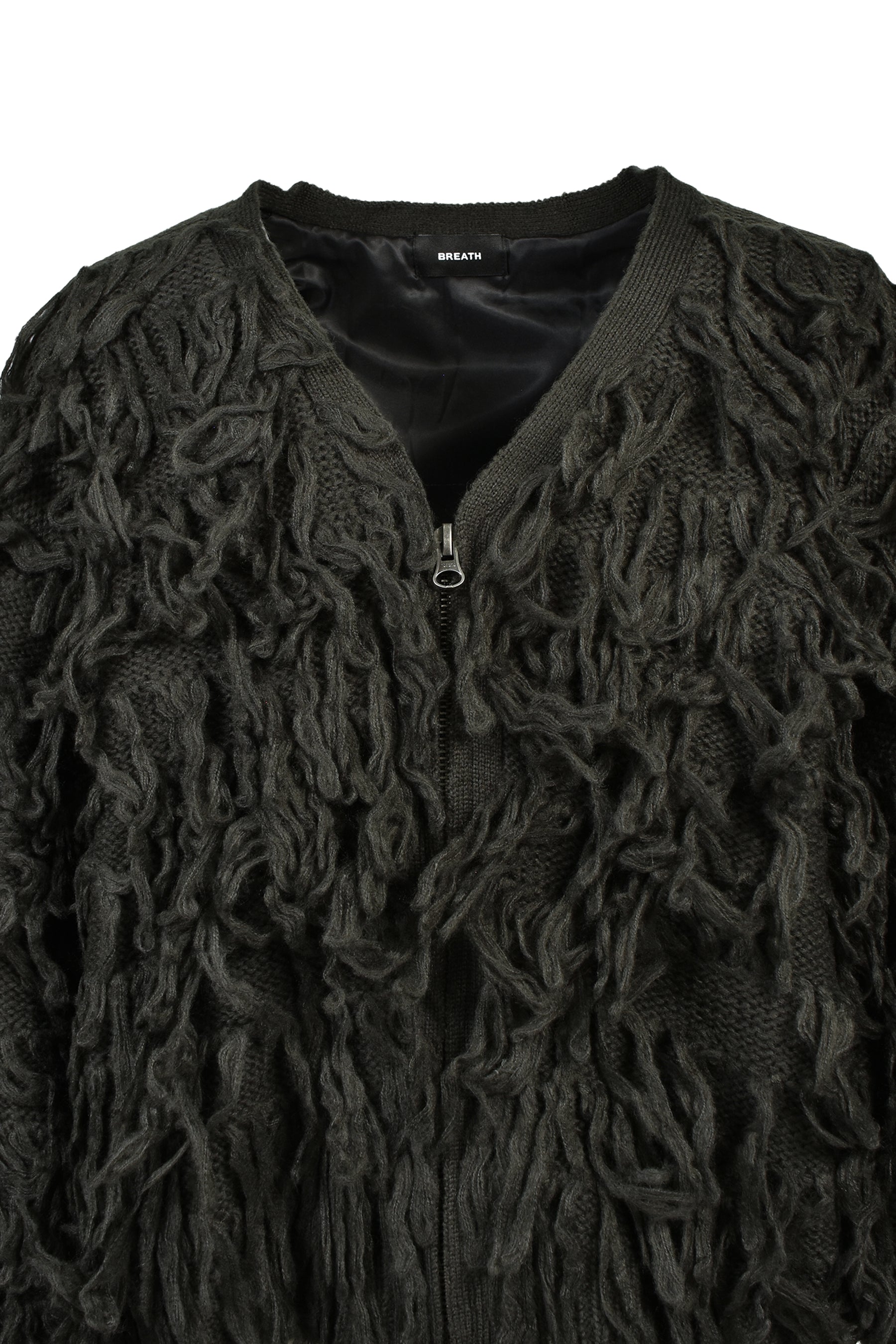 LOOP KNIT CARDIGAN / BLK