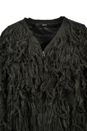 LOOP KNIT CARDIGAN / BLK