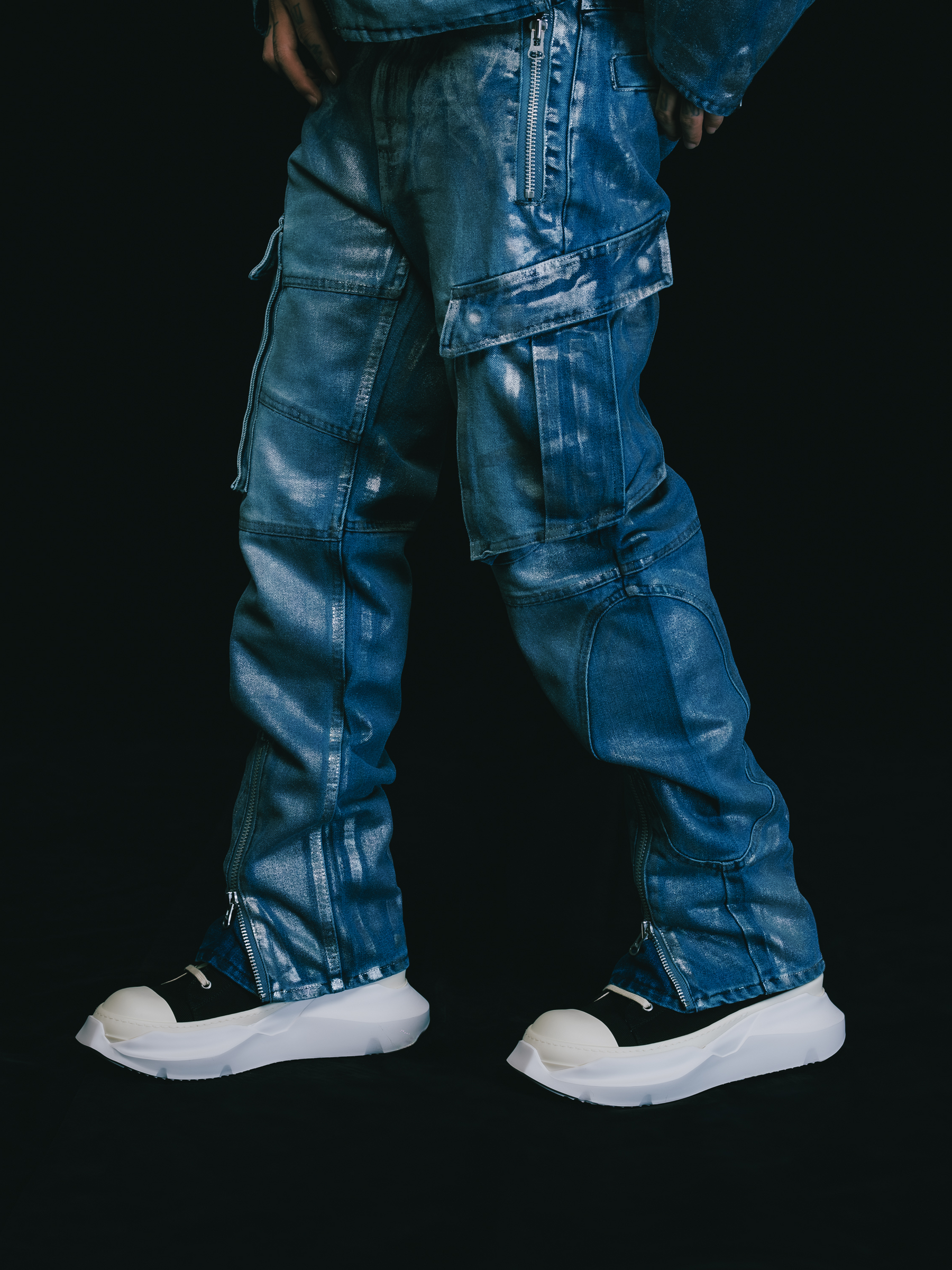 BREATH COATING RIDERS CARGO PANTS / ICE