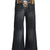 CHAIN ​​EAGLE PATCH DENIM PANTS / BLK 