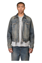 ZIP TRUCKER JACKET / BLU