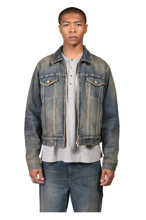 ZIP TRUCKER JACKET / BLU