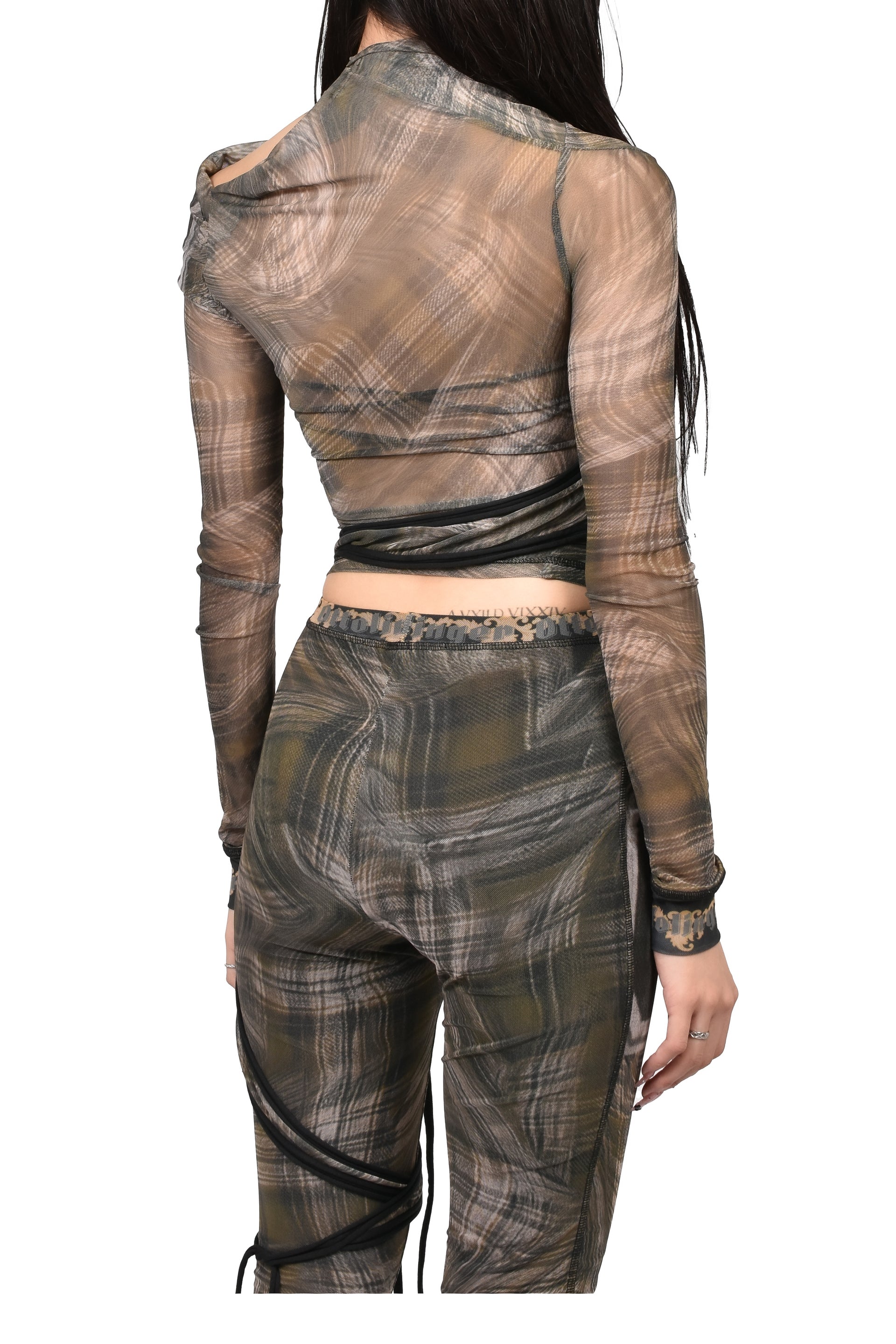 EXCLUSIVE SHIBARI MESH TWISTED TOP / PRIBLK