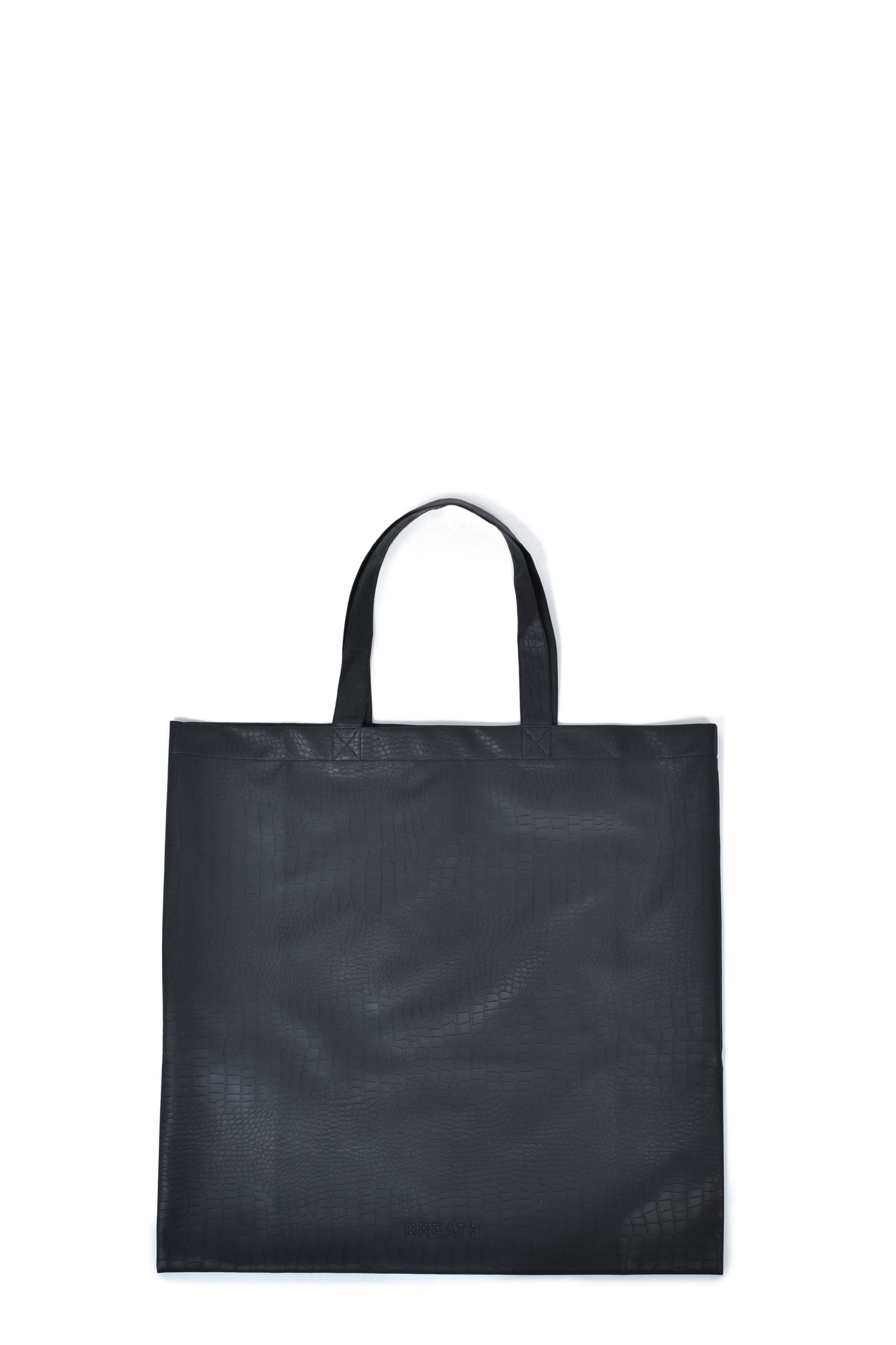 FAUX LEATHER TOTE BAG / CROCODILE