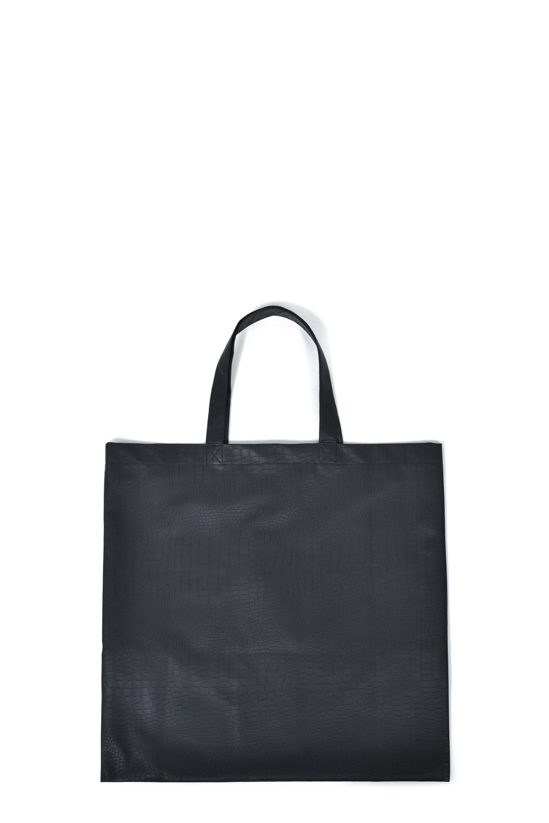 FAUX LEATHER TOTE BAG / CROCODILE