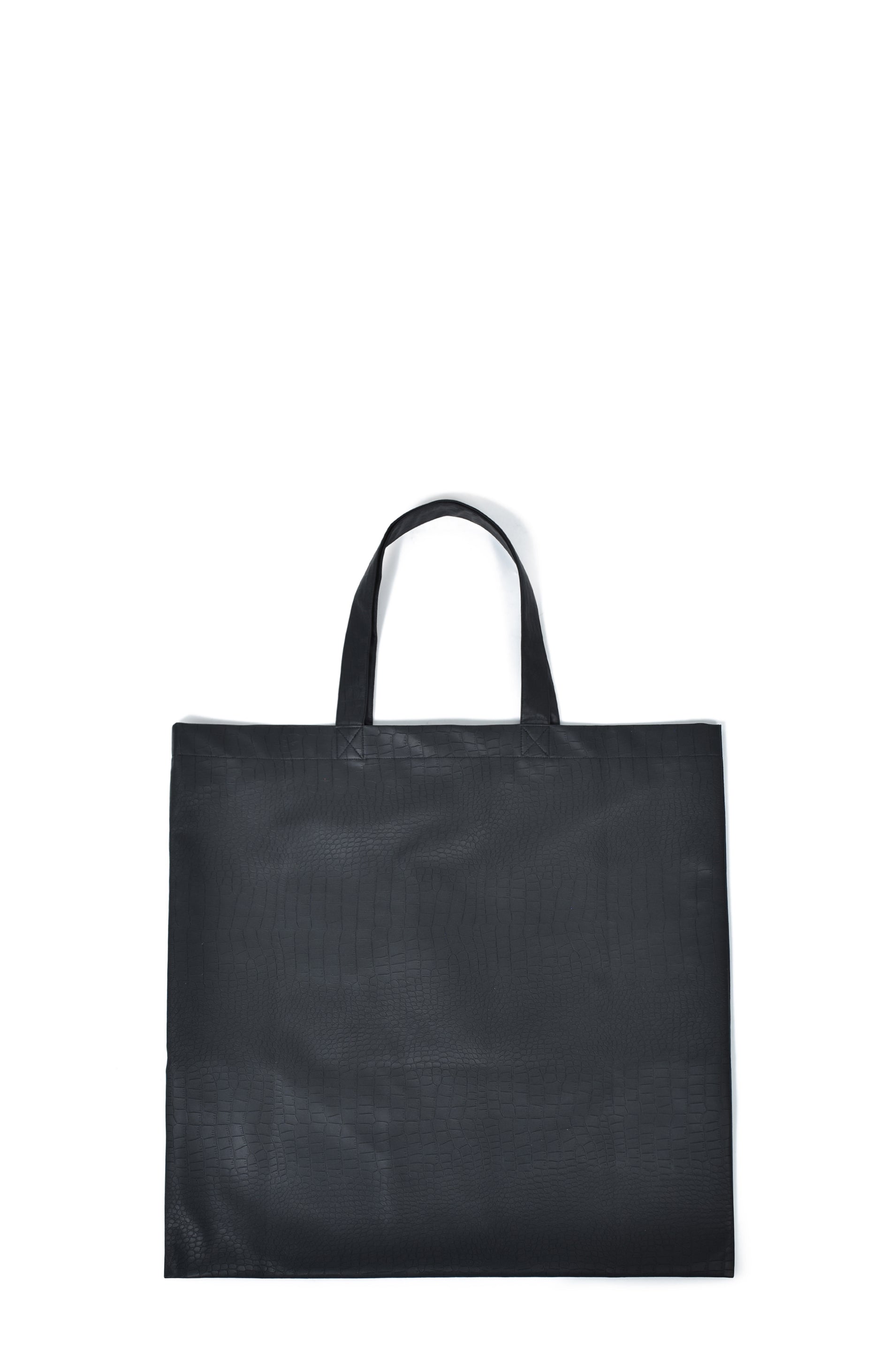 FAUX LEATHER TOTE BAG / CROCODILE