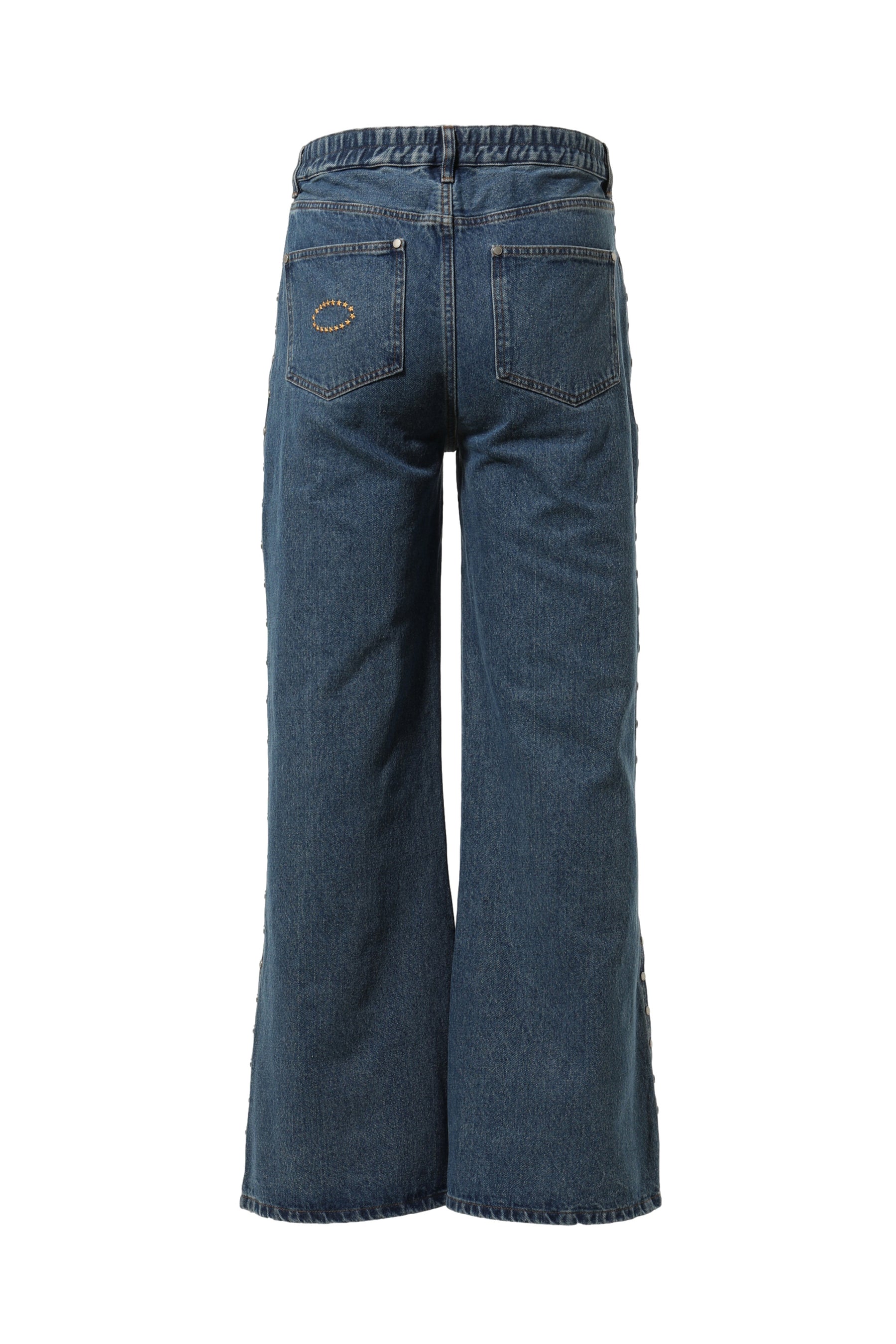 BAGGY STUDS DENIM PANTS / BLU