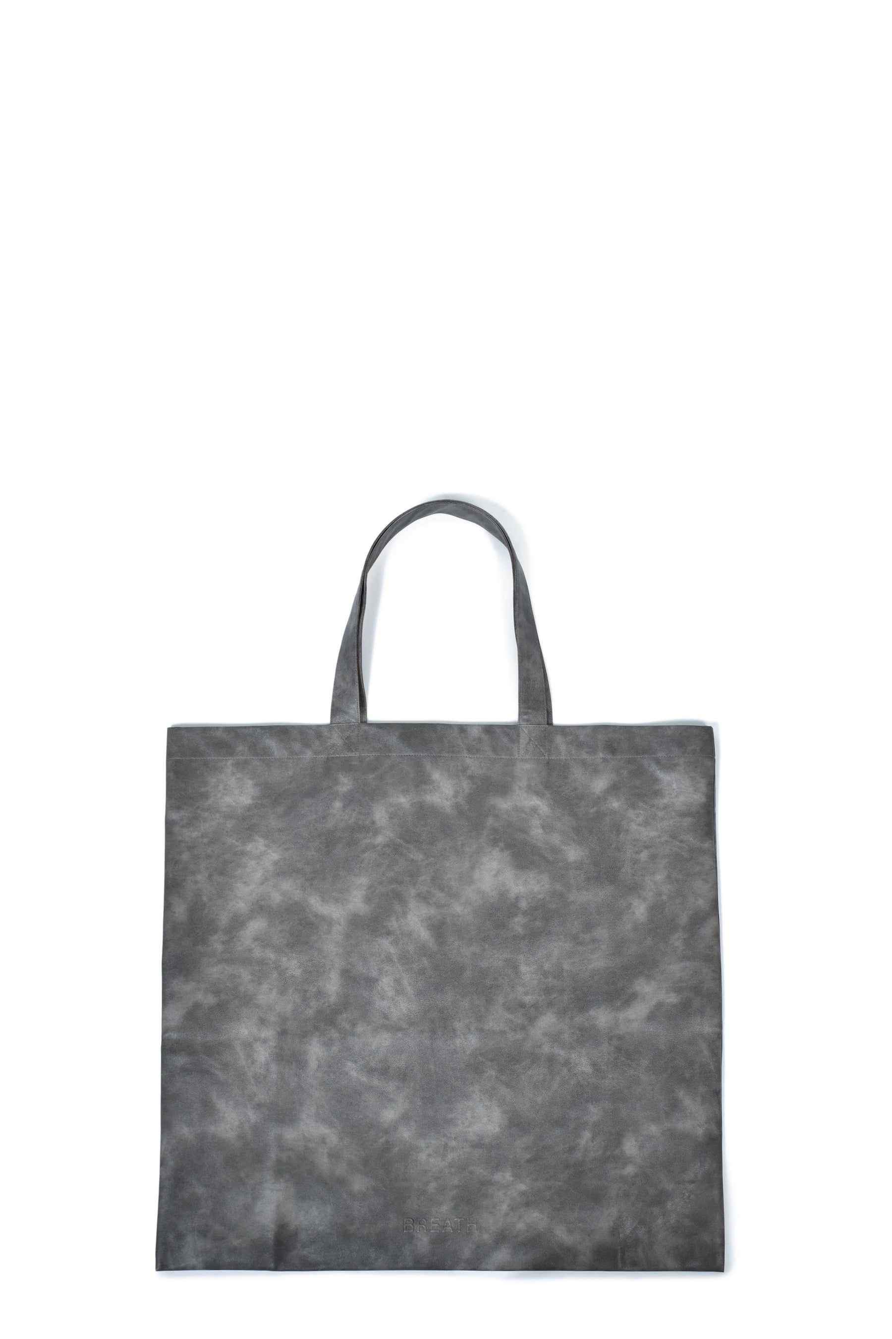FAUX LEATHER TOTE BAG / BLK