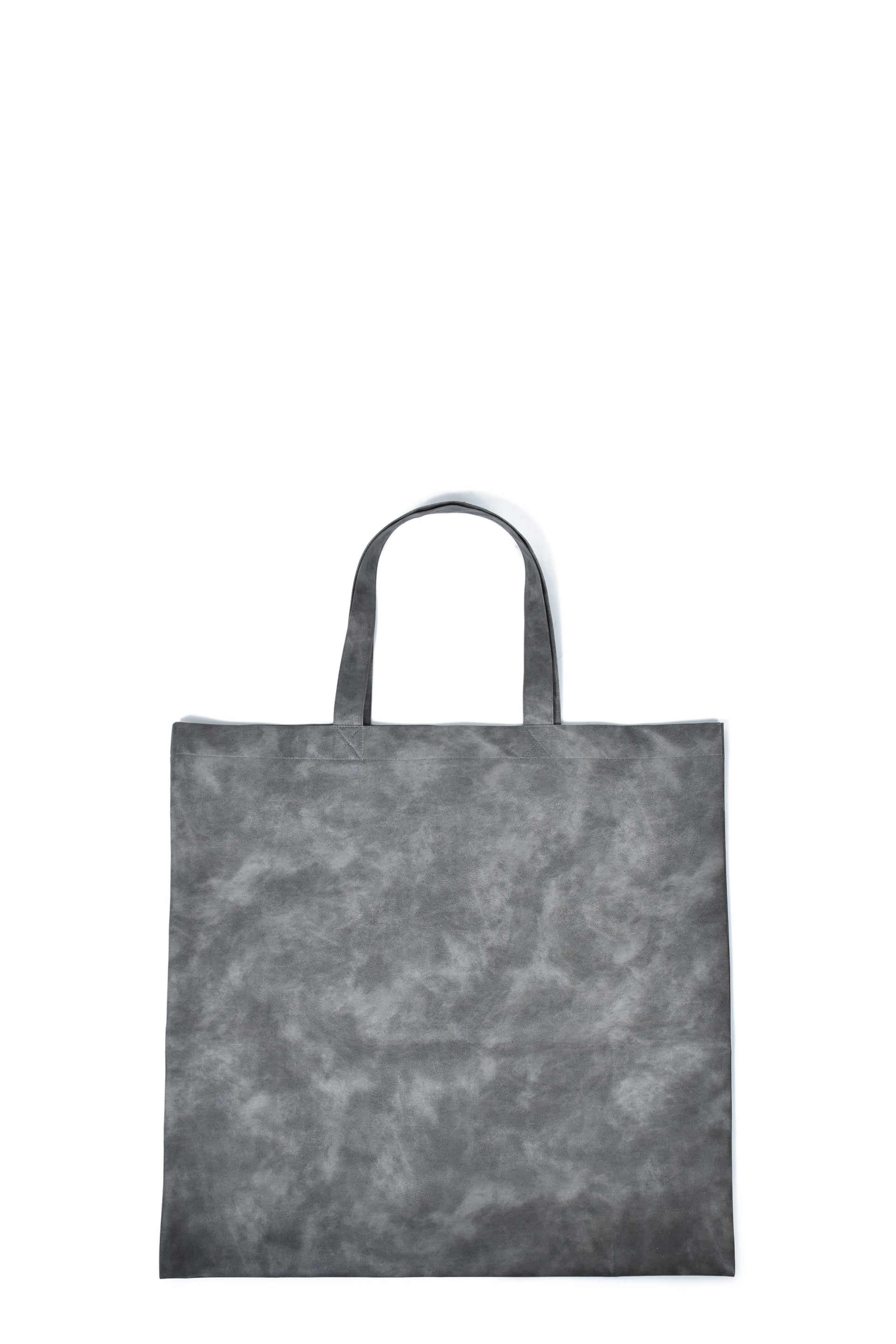 FAUX LEATHER TOTE BAG / BLK