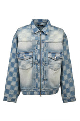 BLOCK CHECK DENIM JACKET / IND
