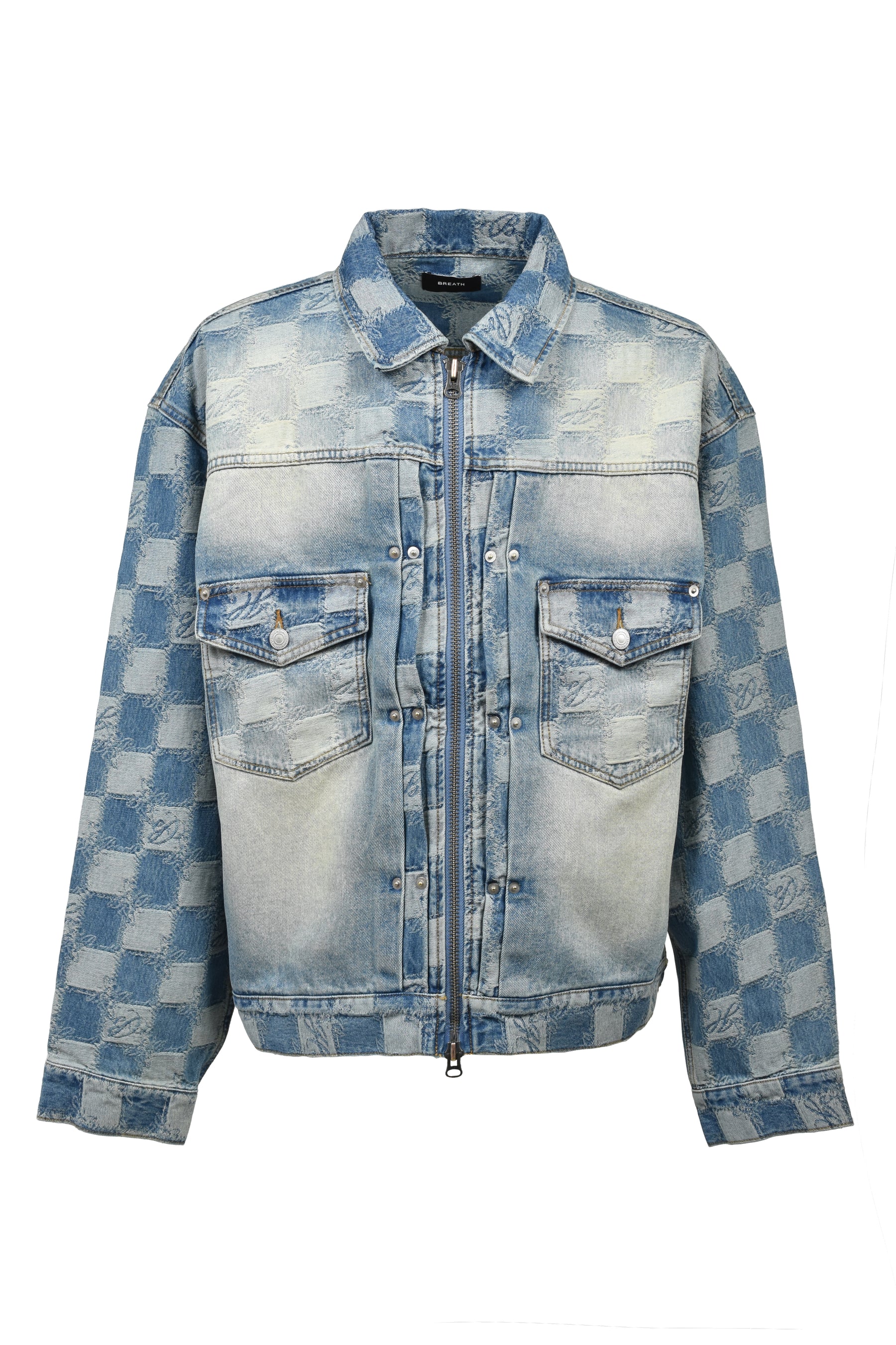 BLOCK CHECK DENIM JACKET / IND