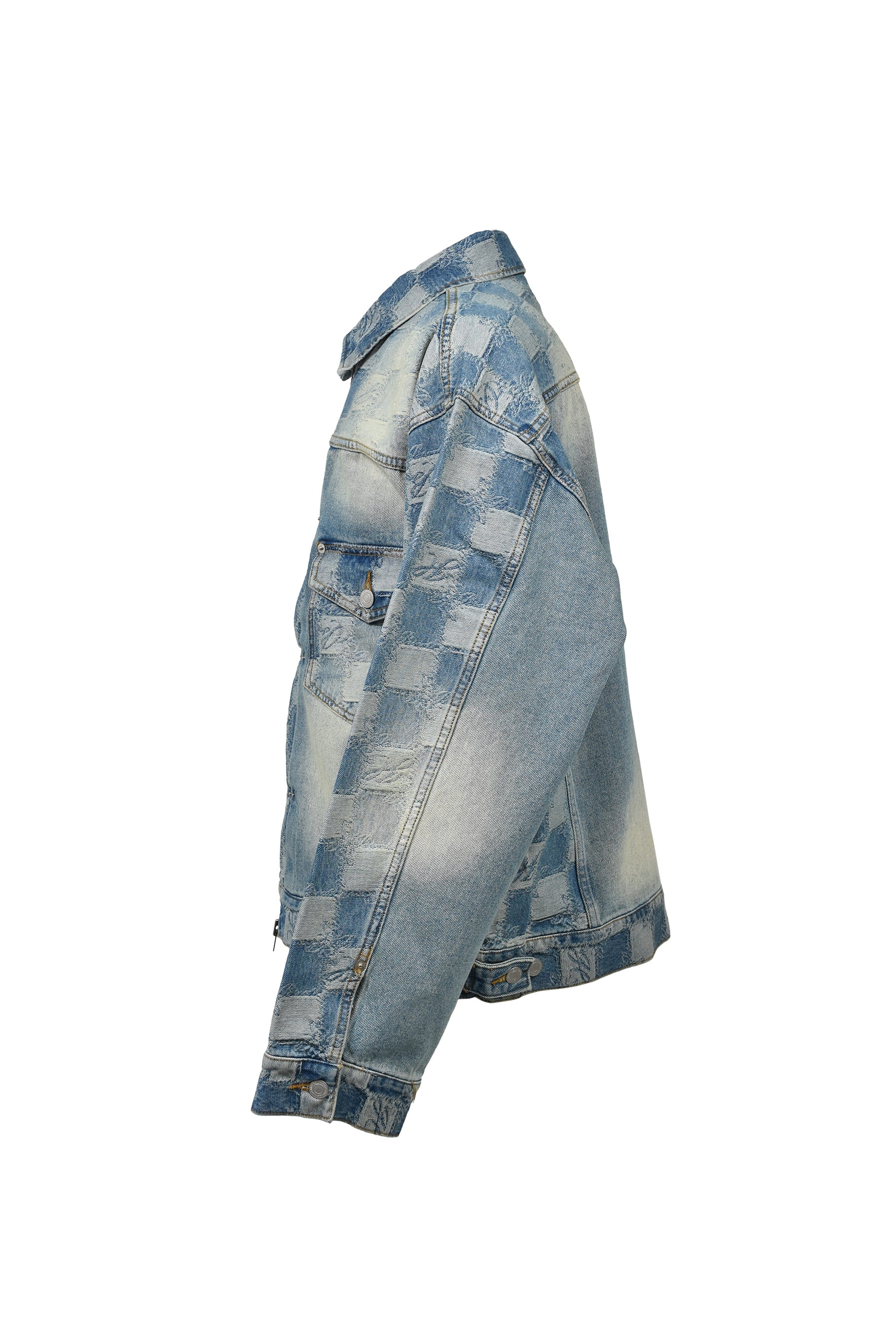 BLOCK CHECK DENIM JACKET / IND