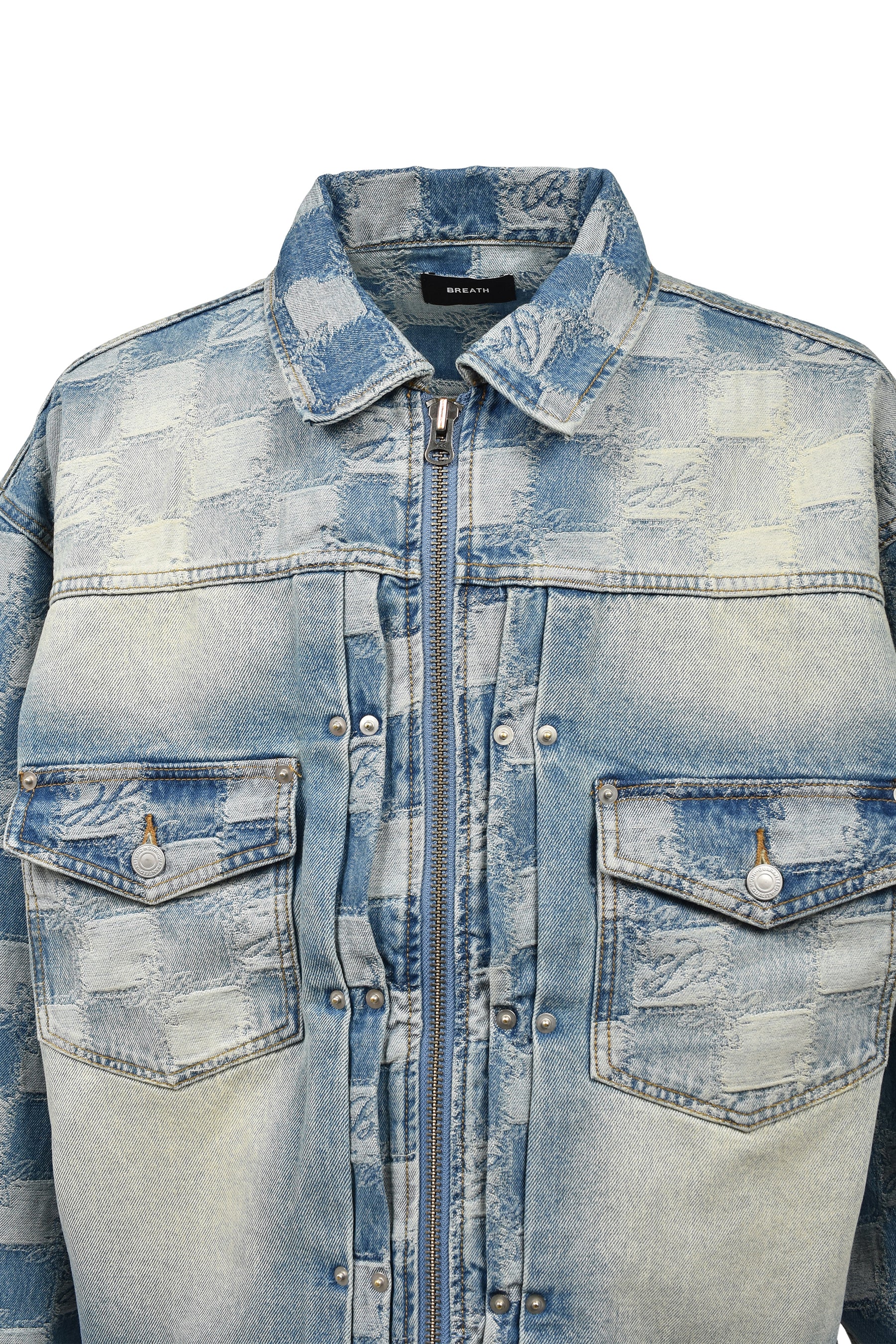 BLOCK CHECK DENIM JACKET / IND