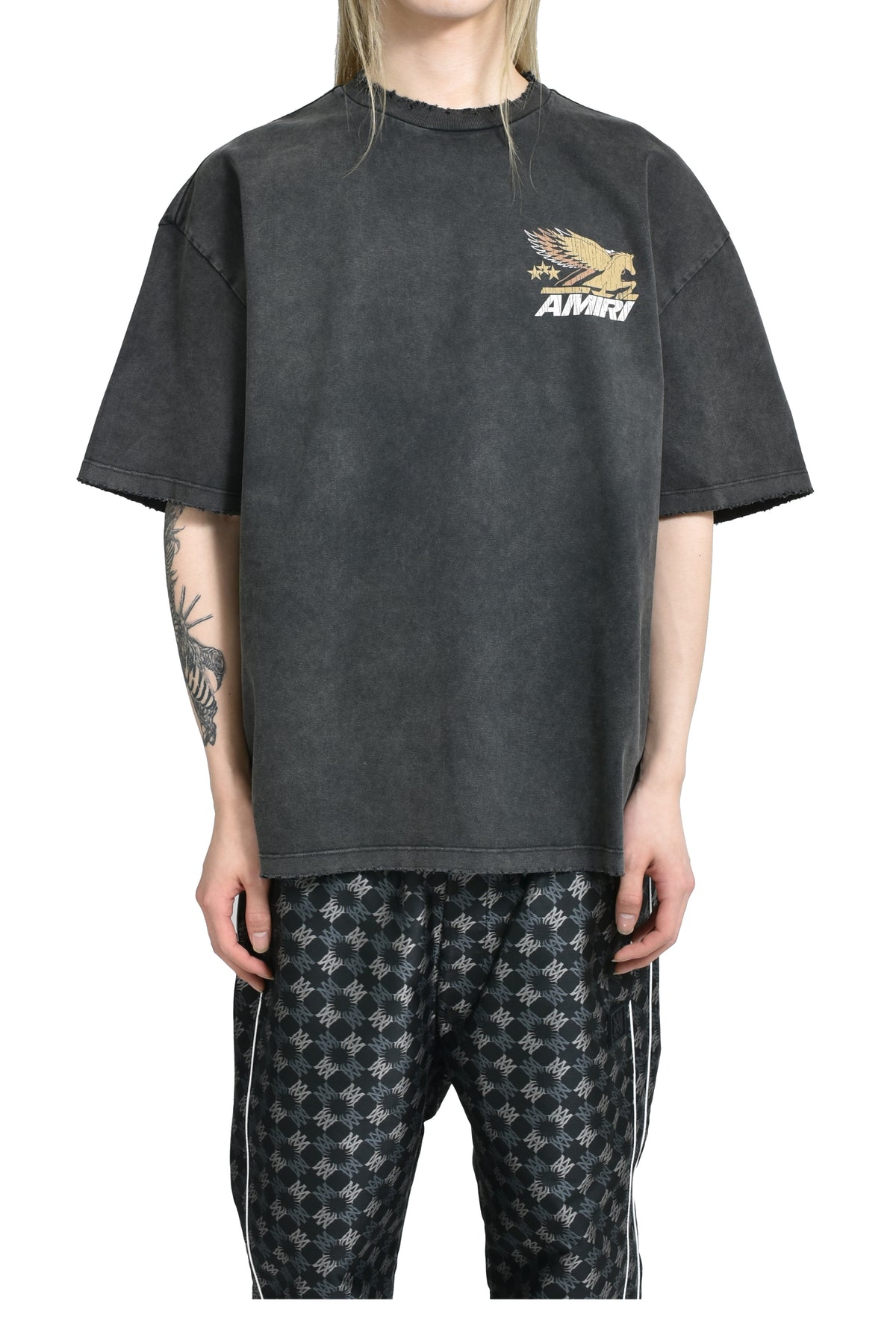 VINTAGE PEGASUS OVERSIZED TEE / BLK