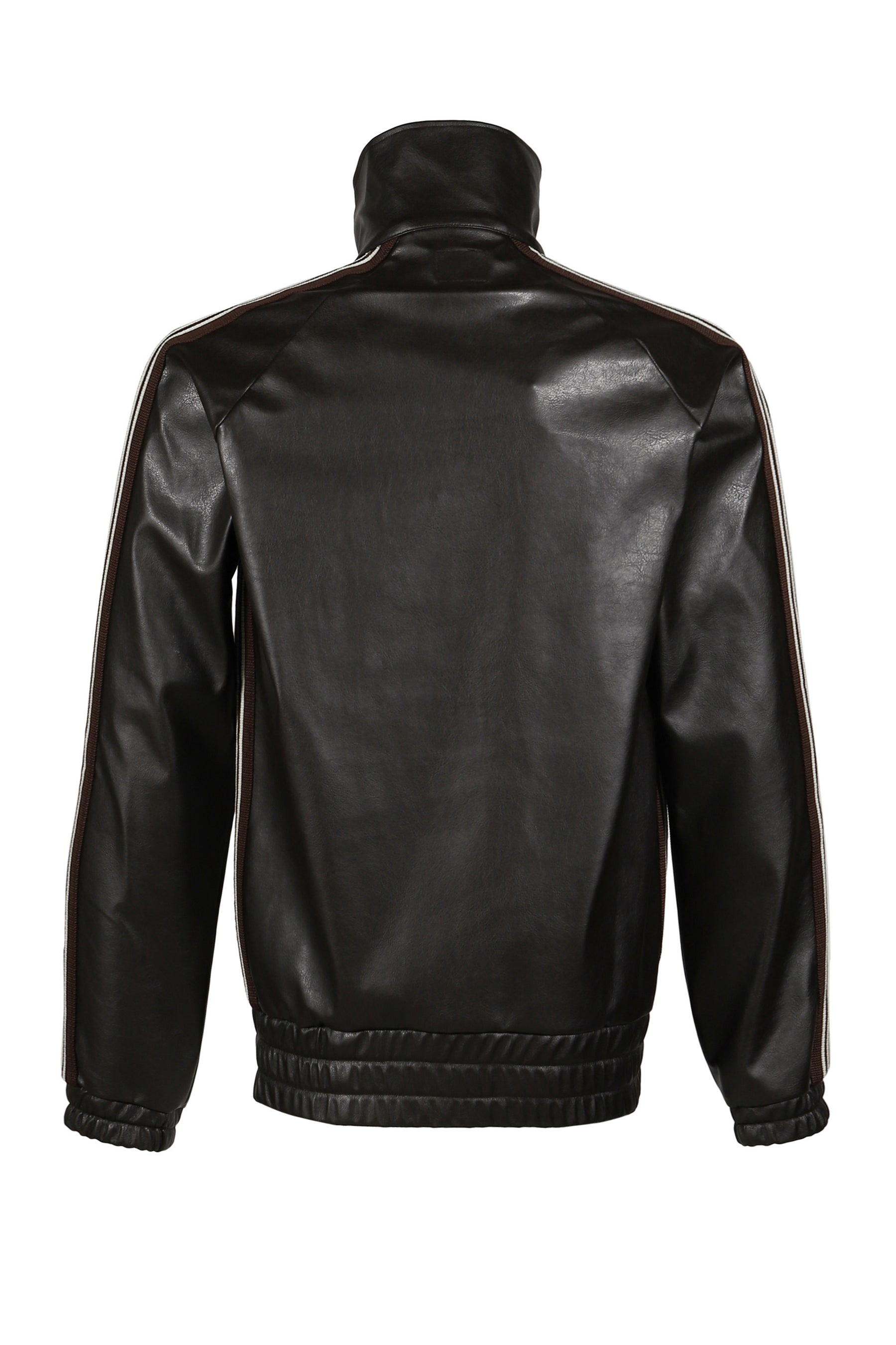 TRACK JACKET - SYNTHETIC LEATHER (EXCLUSIVE) / DK. BRW
