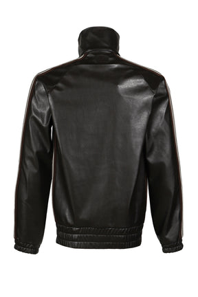TRACK JACKET - SYNTHETIC LEATHER (EXCLUSIVE) / DK. BRW