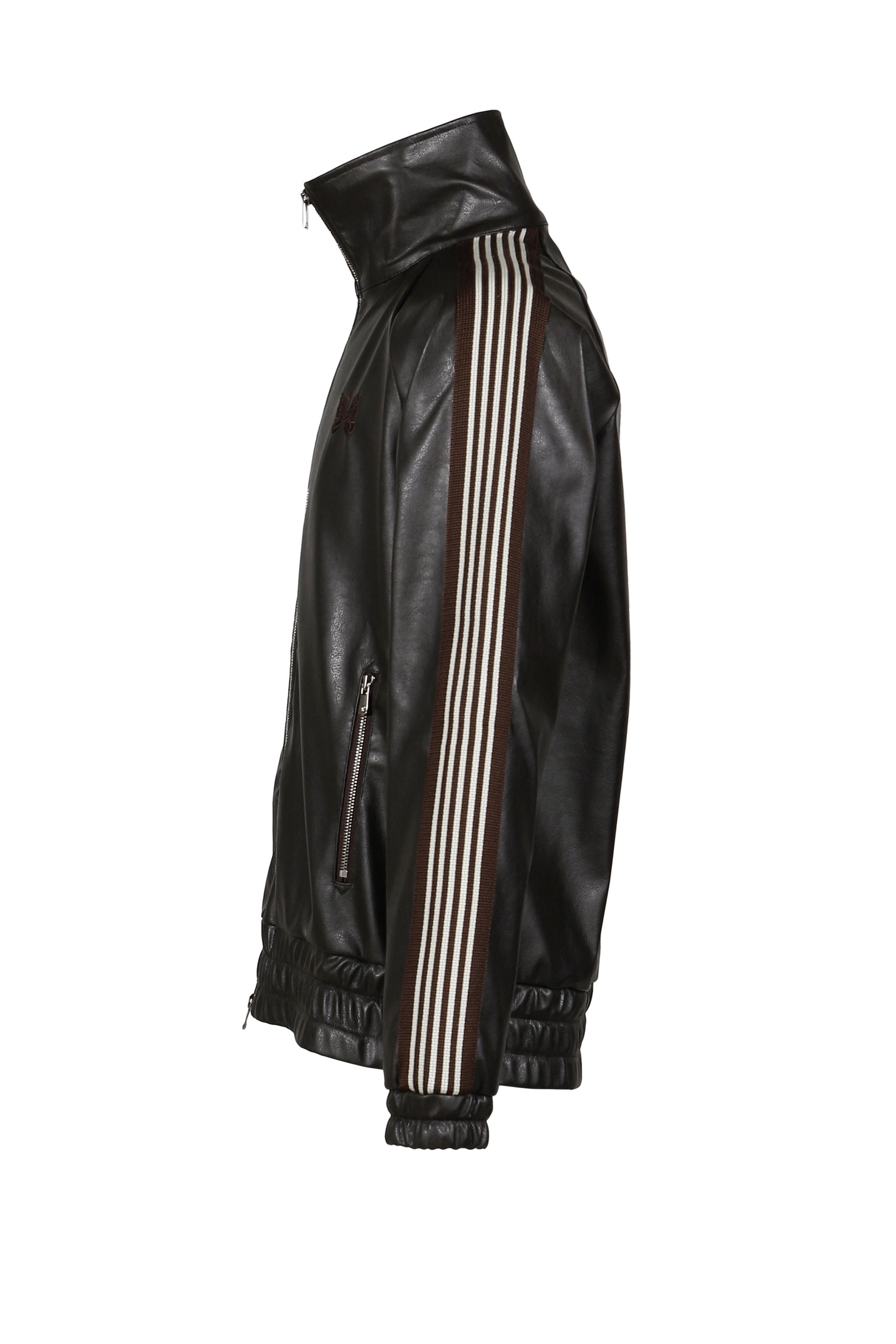 TRACK JACKET - SYNTHETIC LEATHER (EXCLUSIVE) / DK. BRW