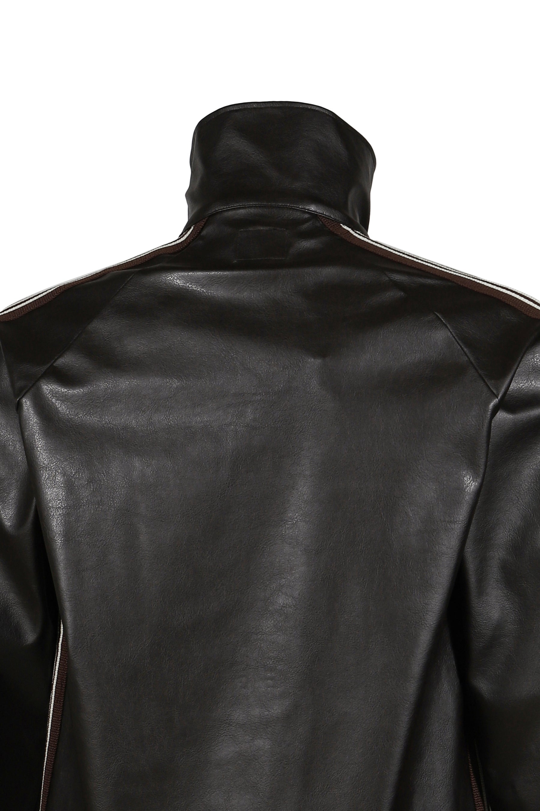 TRACK JACKET - SYNTHETIC LEATHER (EXCLUSIVE) / DK. BRW