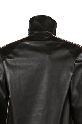 TRACK JACKET - SYNTHETIC LEATHER (EXCLUSIVE) / DK. BRW