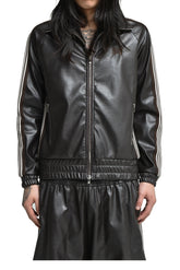 TRACK JACKET - SYNTHETIC LEATHER (EXCLUSIVE) / DK. BRW