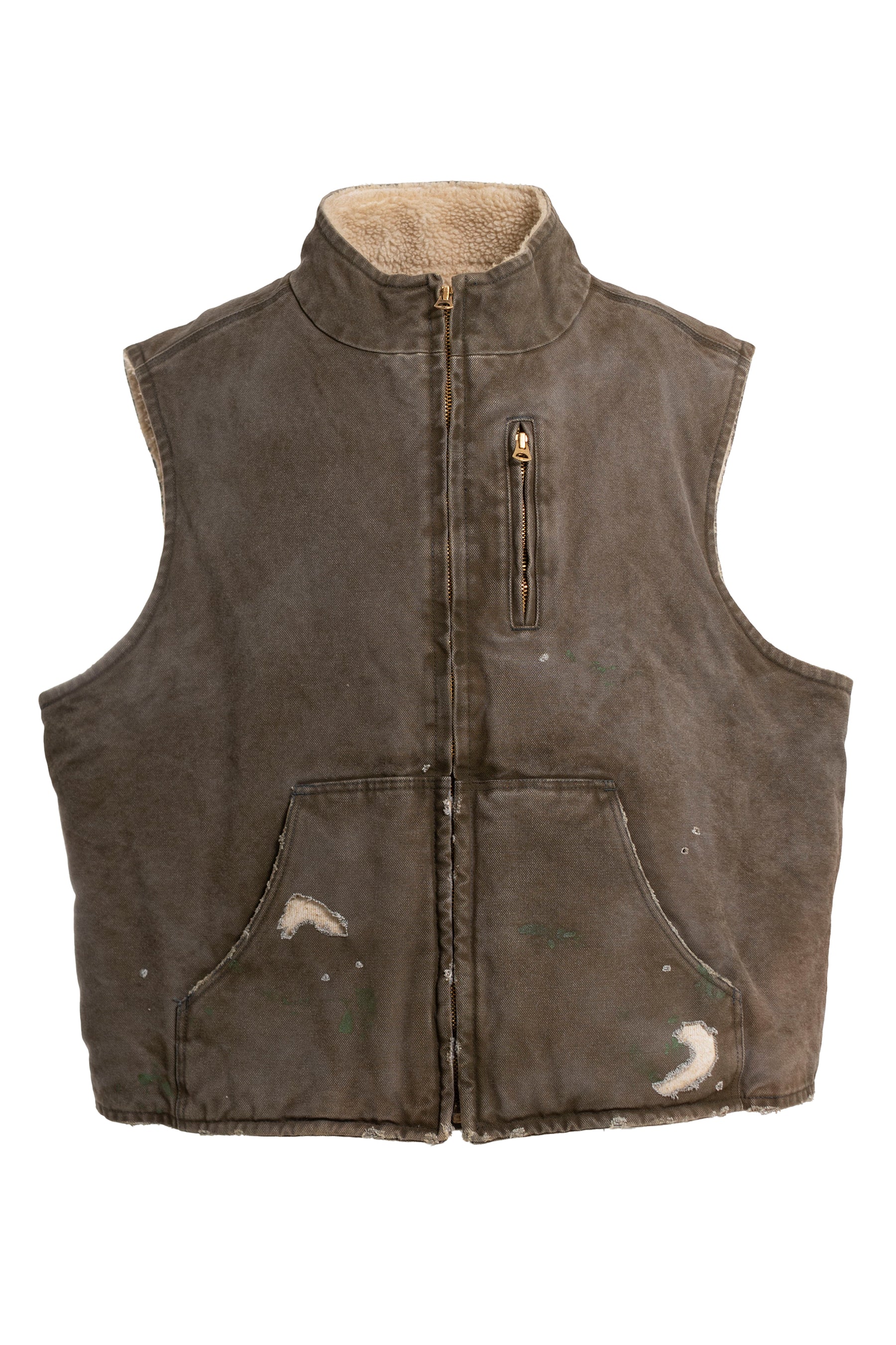 KAMIYA FW23 BORO VEST / GRY -NUBIAN