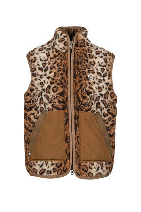 ZIP UP CARDIGAN / LEOPARD 