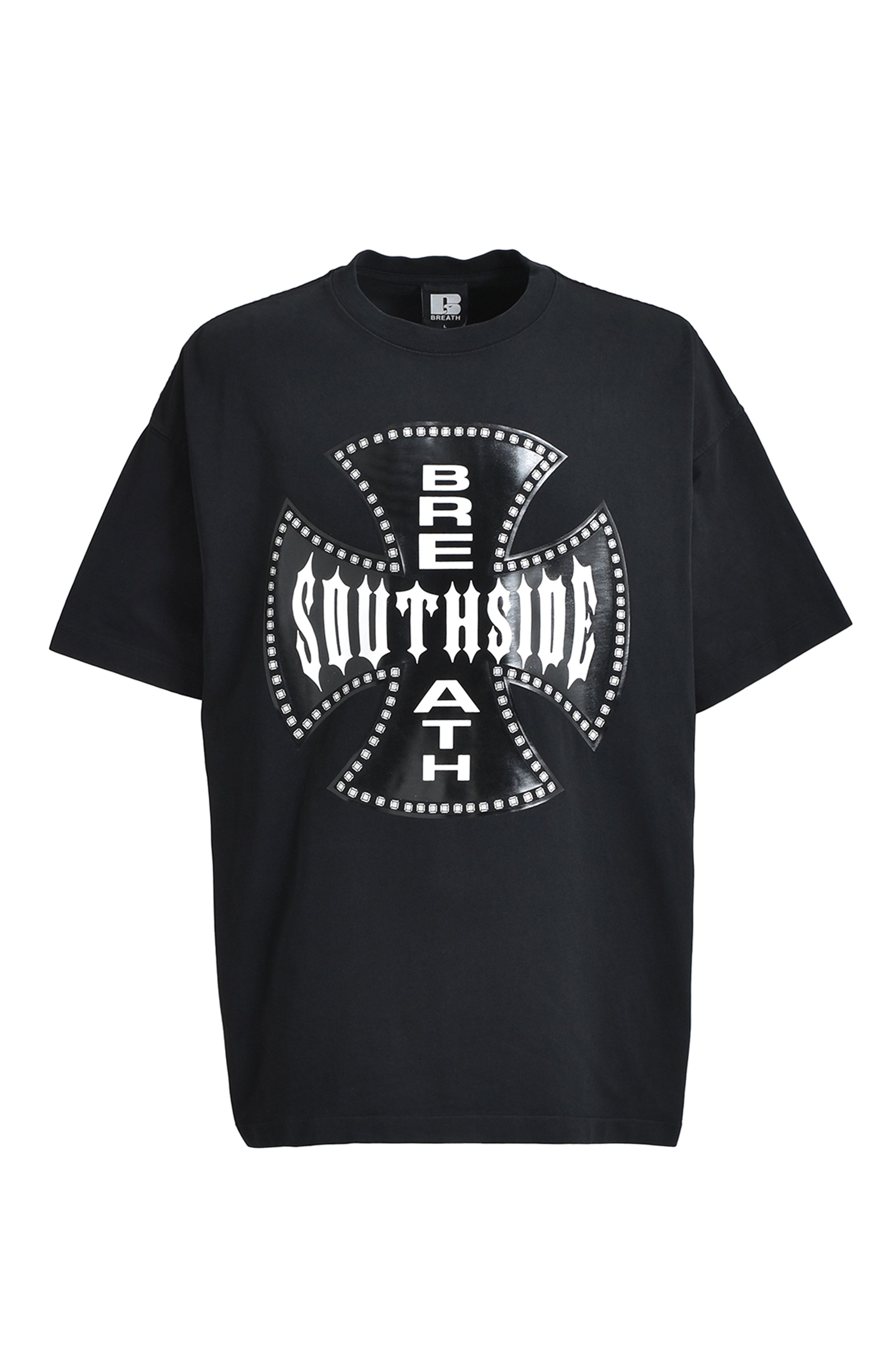 BREATH SOUTHSIDE CROSS LOGO TEE / BLK BLK