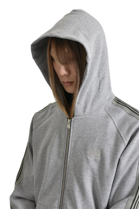 ZIPPED TRACK HOODY - COTTON JERSEY(EXCLUSIVE) / GRY