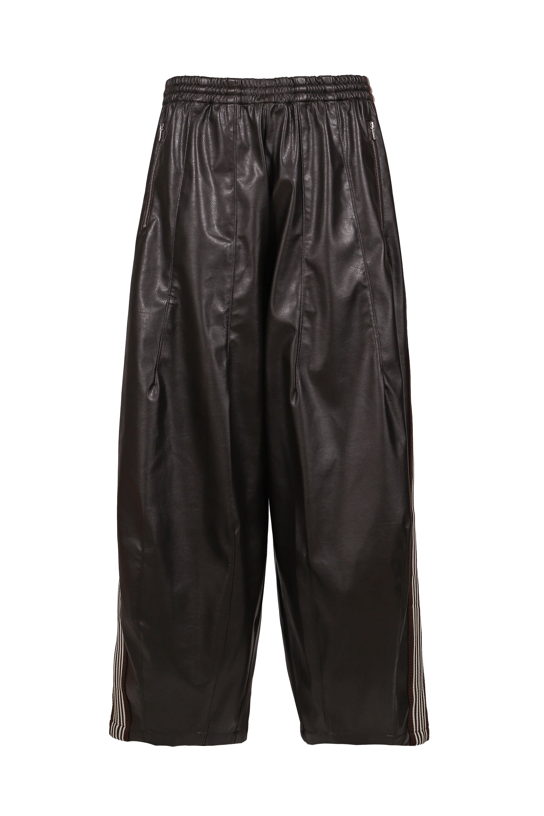 HD TRACK PANT - SYNTHETIC LEATHER (EXCLUSIVE) / DK. BRW 