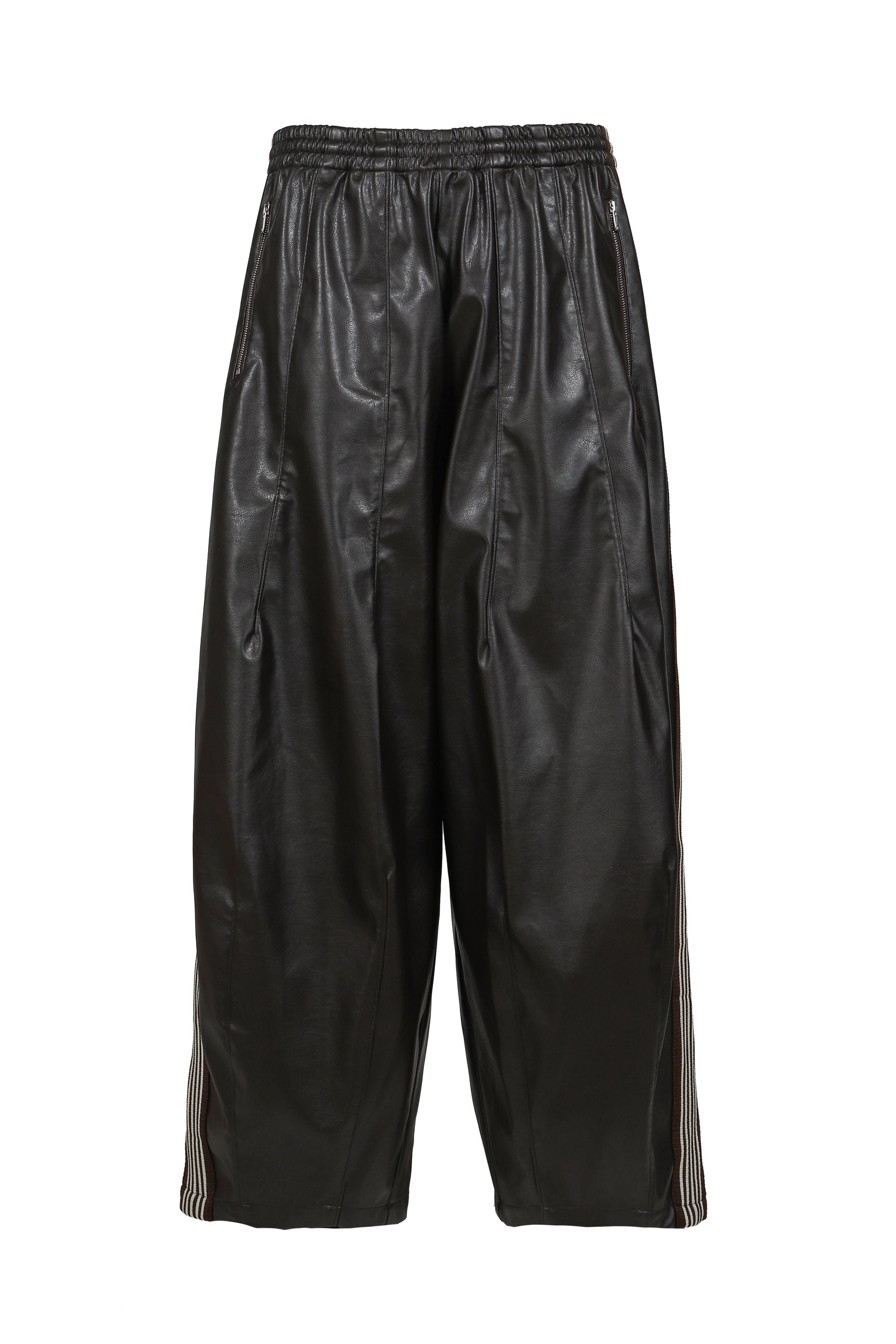 H.D. TRACK PANT - SYNTHETIC LEATHER (EXCLUSIVE) / DK. BRW