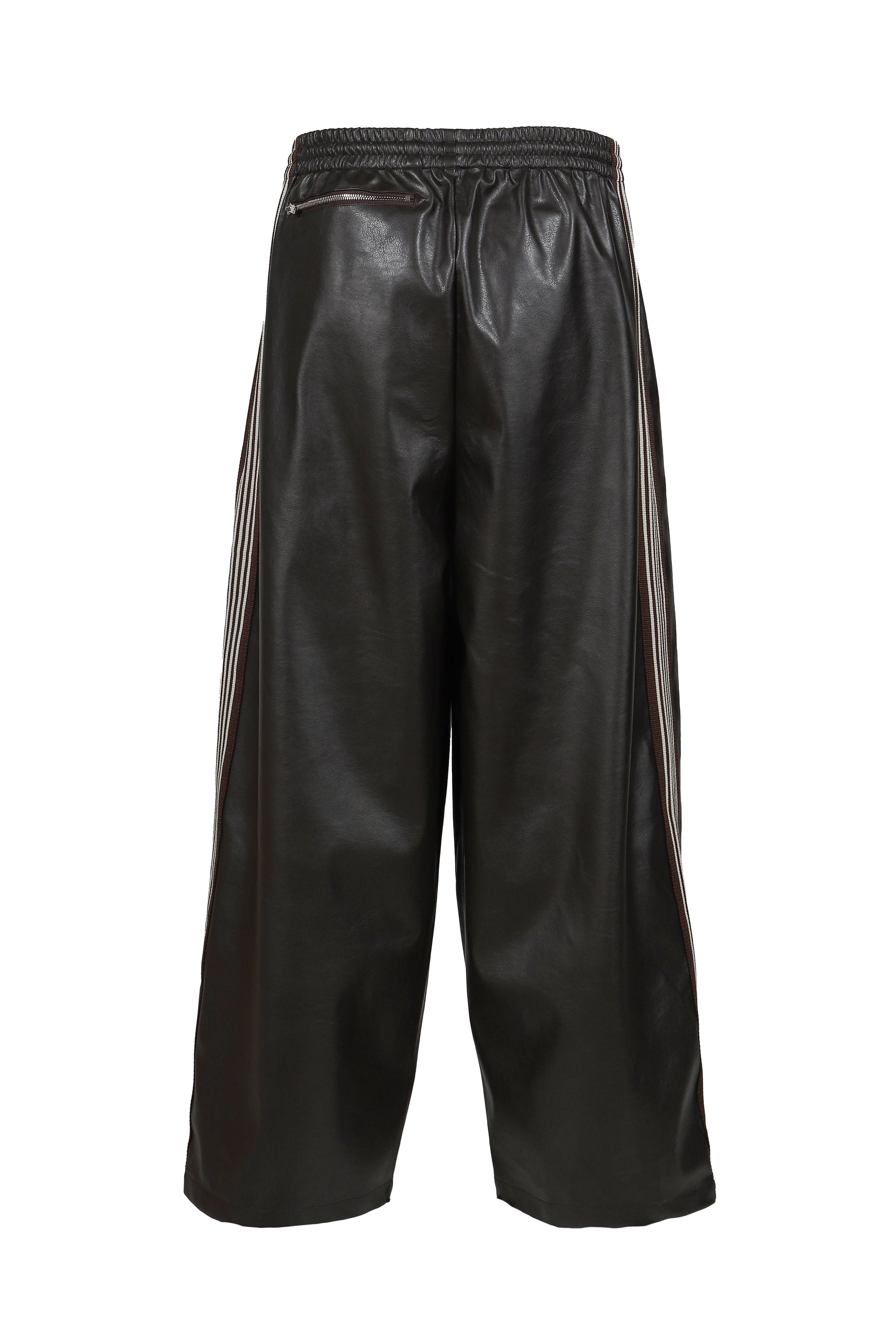 H.D. TRACK PANT - SYNTHETIC LEATHER (EXCLUSIVE) / DK. BRW