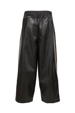 H.D. TRACK PANT - SYNTHETIC LEATHER (EXCLUSIVE) / DK. BRW