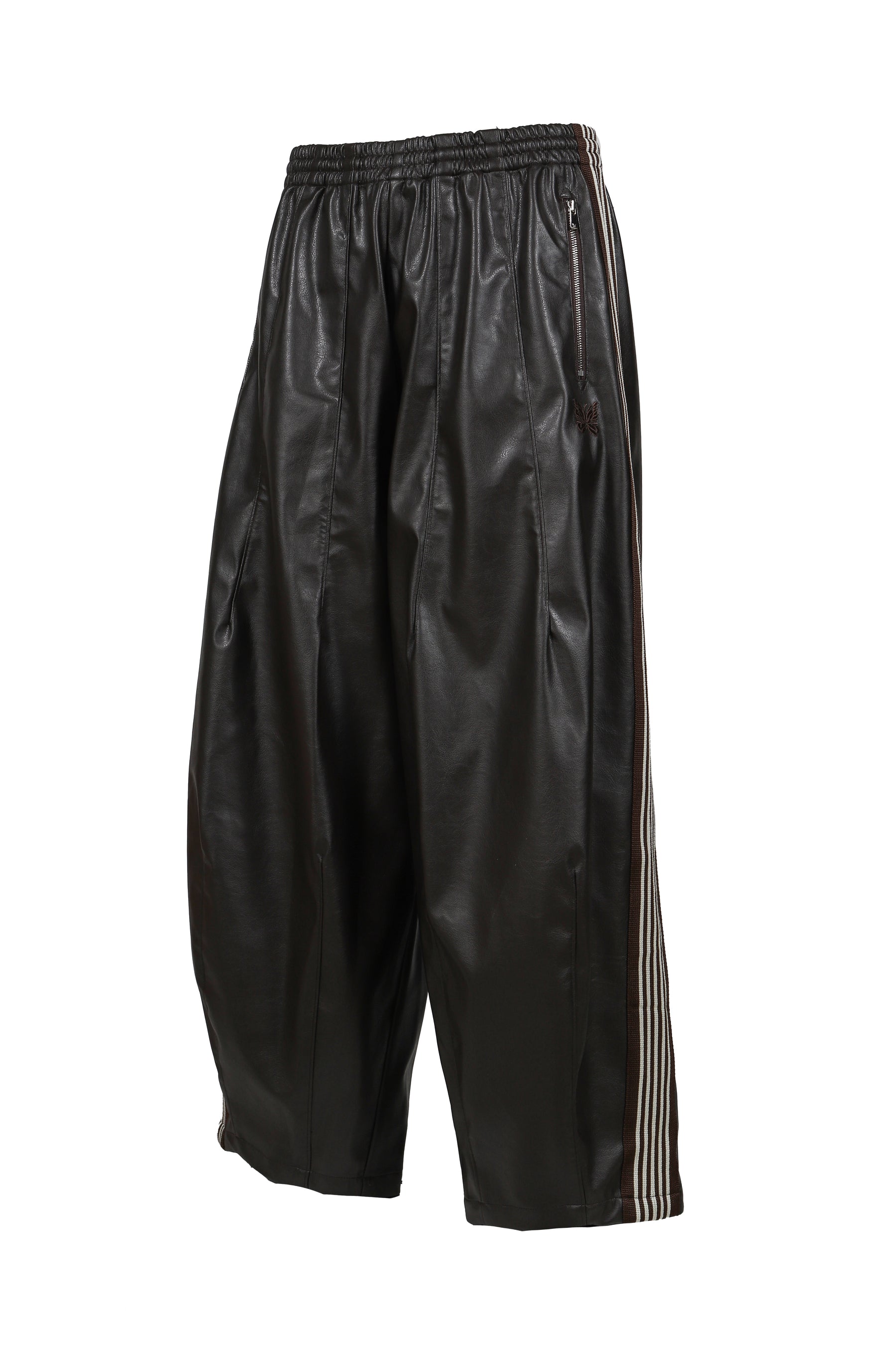 H.D. TRACK PANT - SYNTHETIC LEATHER (EXCLUSIVE) / DK. BRW
