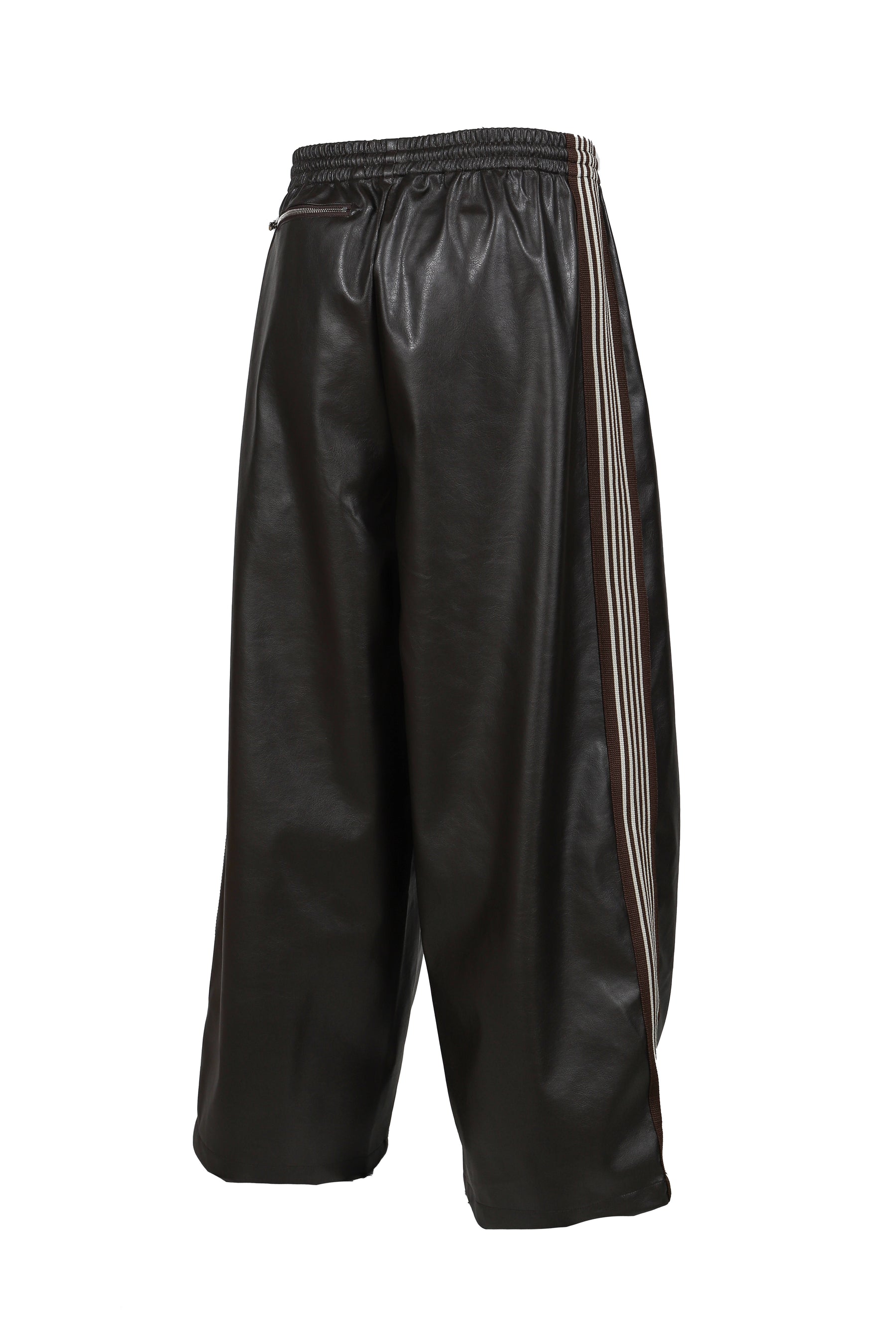 H.D. TRACK PANT - SYNTHETIC LEATHER (EXCLUSIVE) / DK. BRW