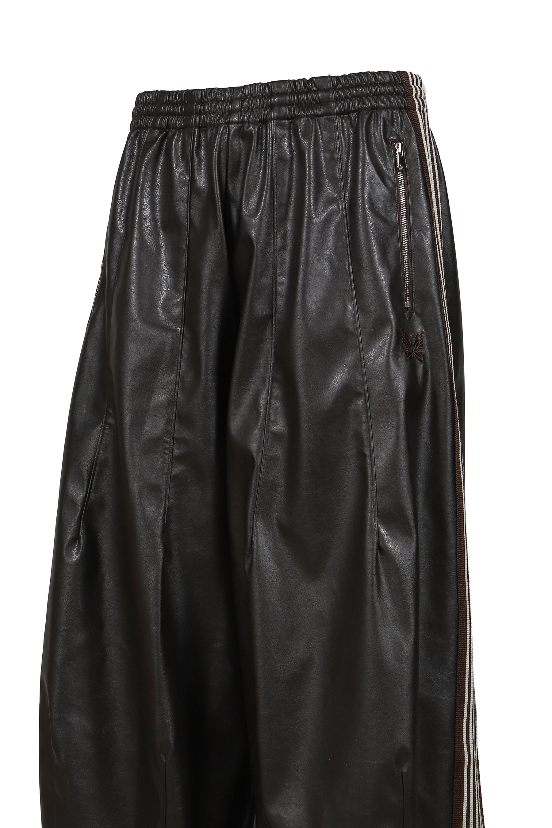 H.D. TRACK PANT - SYNTHETIC LEATHER (EXCLUSIVE) / DK. BRW