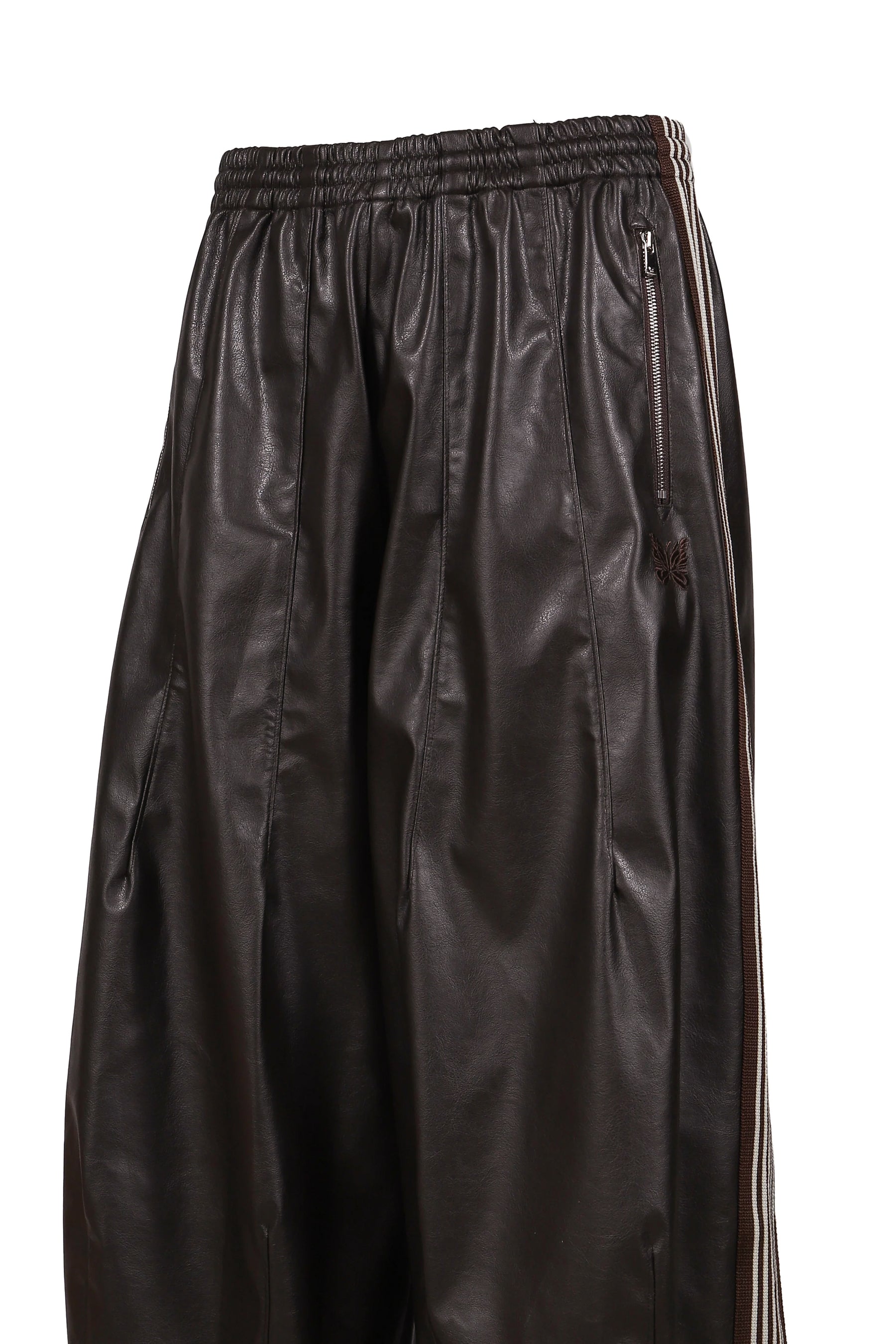 HD TRACK PANT - SYNTHETIC LEATHER (EXCLUSIVE) / DK. BRW 