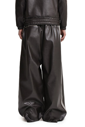 HD TRACK PANT - SYNTHETIC LEATHER (EXCLUSIVE) / DK. BRW 