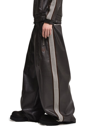 HD TRACK PANT - SYNTHETIC LEATHER (EXCLUSIVE) / DK. BRW 