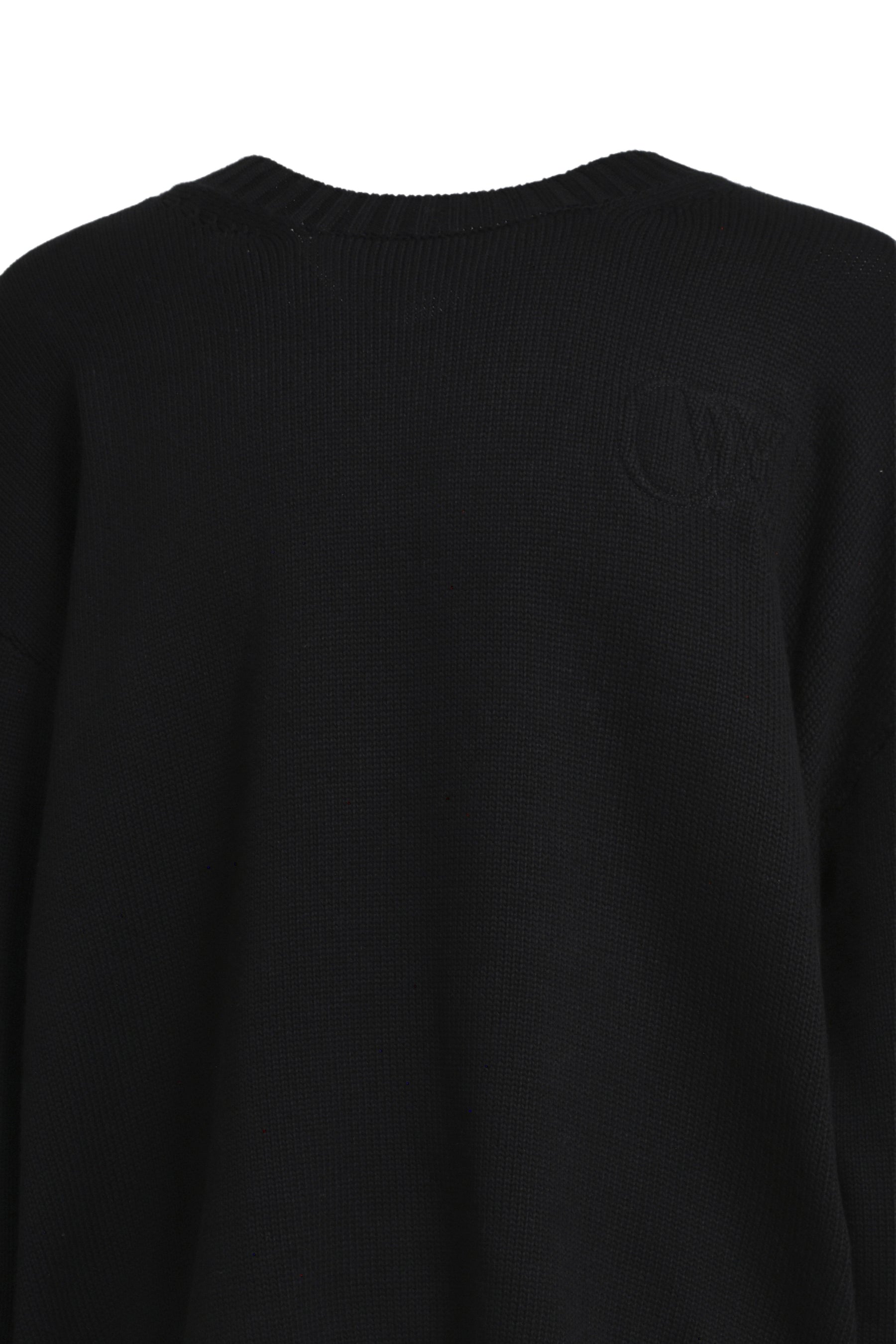 3D DIAG KNIT CREWNECK / BLK BLK