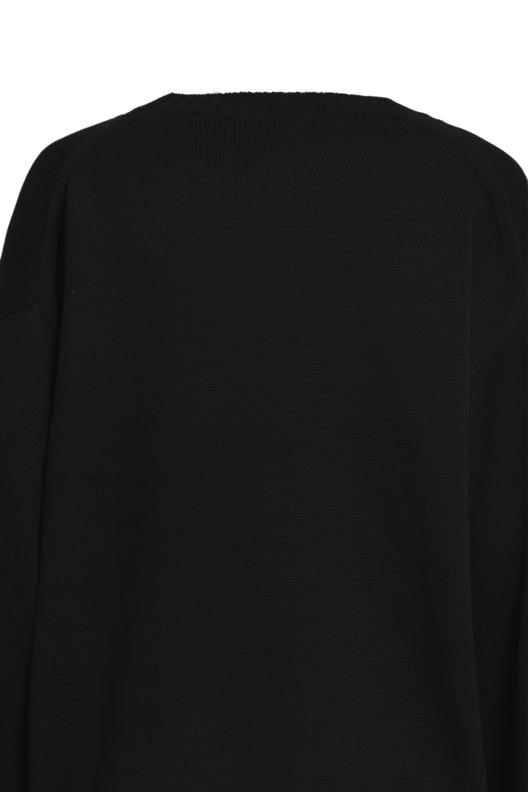 3D DIAG KNIT CREWNECK / BLK BLK