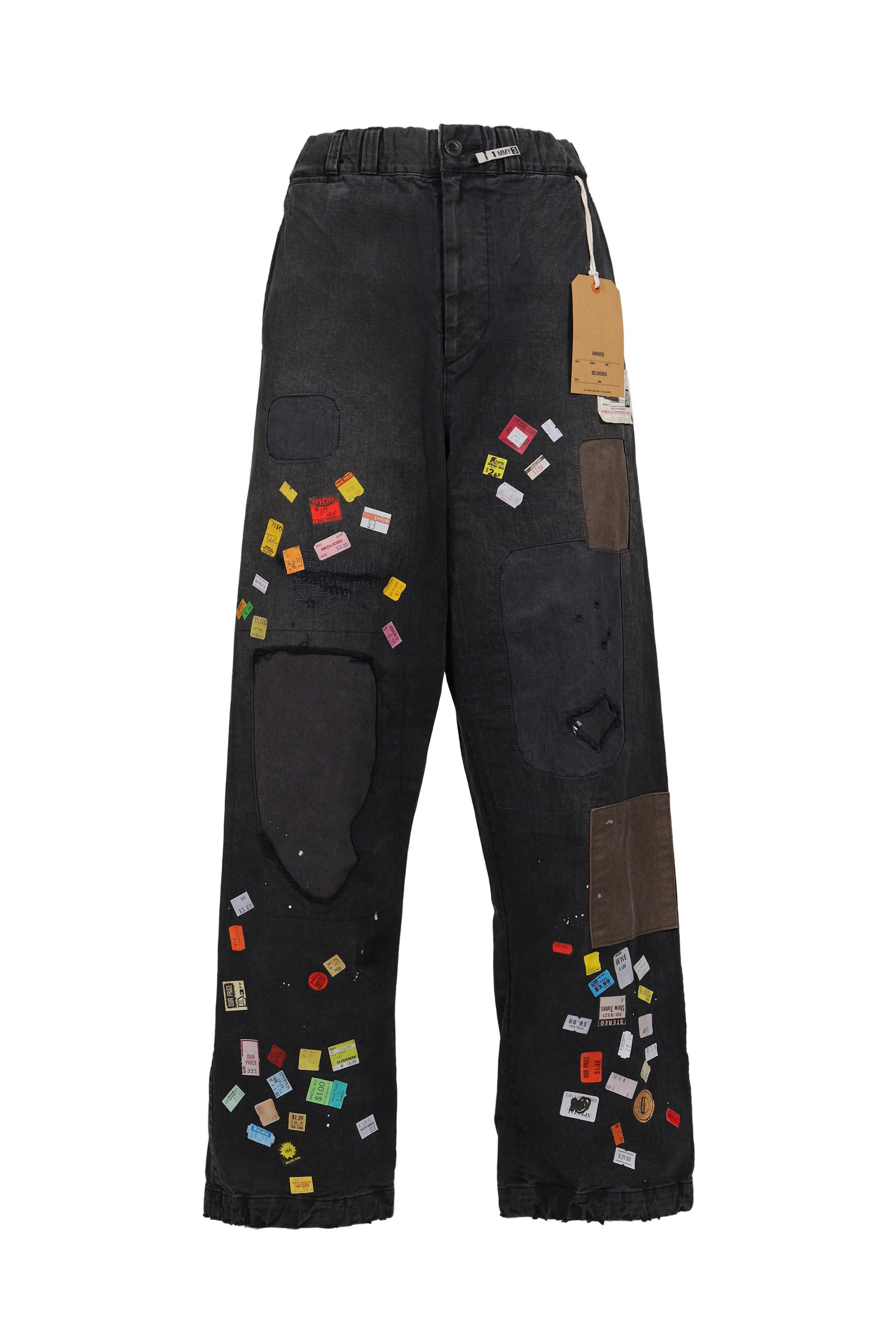 PRICE STICKER REPAIRED PANTS / BLK