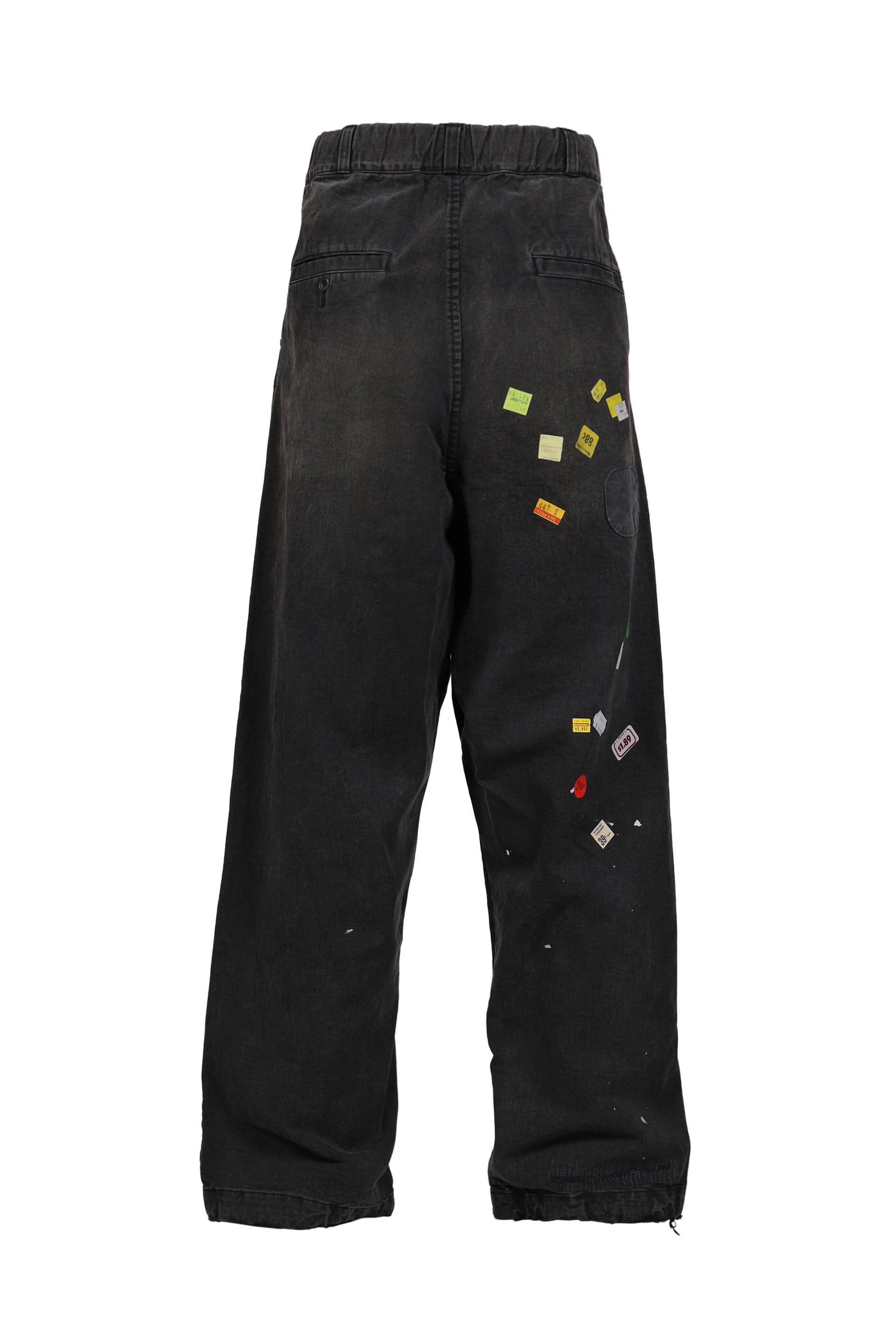 PRICE STICKER REPAIRED PANTS / BLK